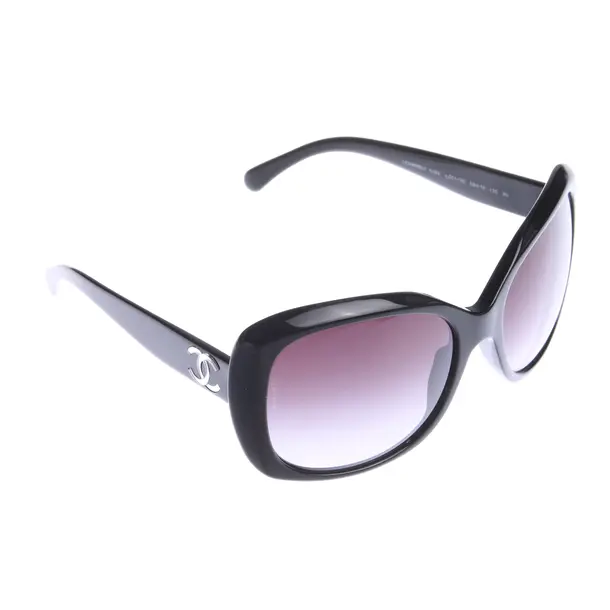 Sonnenbrille in Schwarz, Kunststoff, Chanel