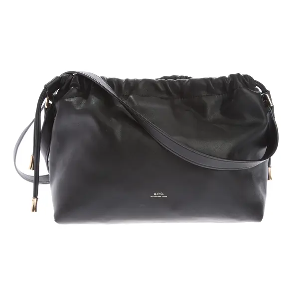 Hobo Bag in Black, Leather, A.P.C