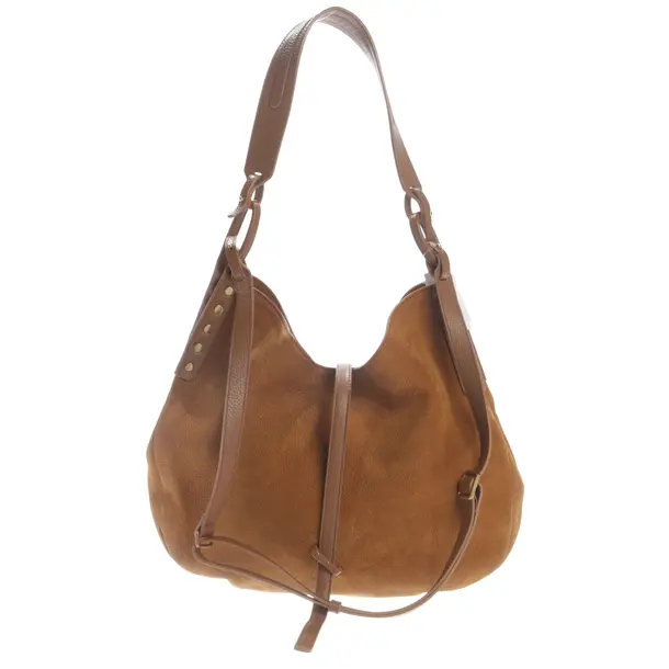 Schultertasche, in Hellbraun, Leder, Zanelato