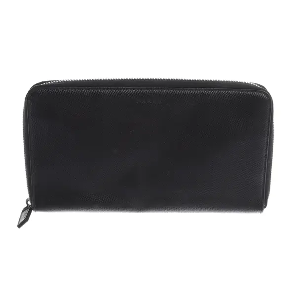 Kartenetui in Schwarz, Polyurethan, Prada