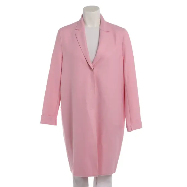 Mid-Season Coat in Pink, Wool, Harris Wharf London