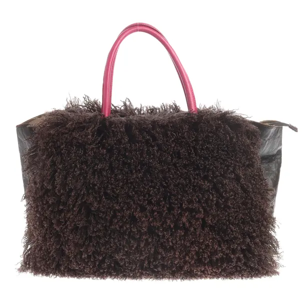 Handtasche, in Dunkelbraun, Leder, Maliparmi