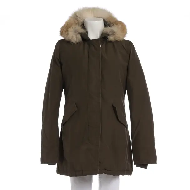 Winter Coat in Green, Cotton, Woolrich
