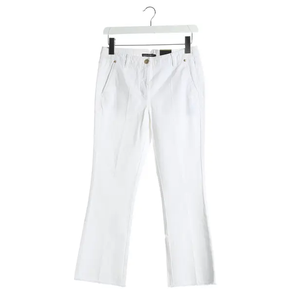 Jeans, in White, Cotton, Luisa Cerano