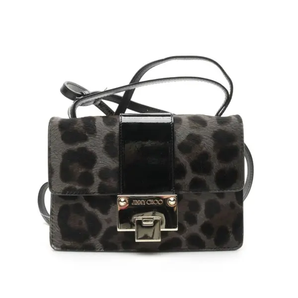 Umhängetasche in Braun, Leder, Jimmy Choo