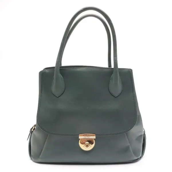 Handbag in Green, Leather, Salvatore Ferragamo