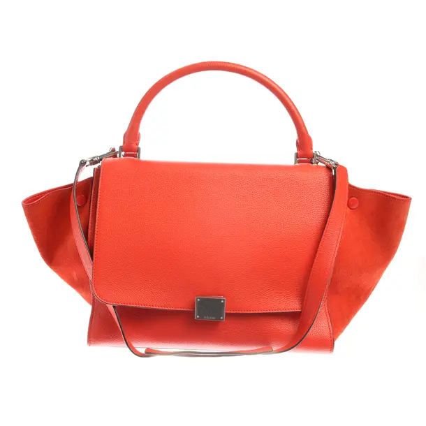 Handbag in Orange, Leather, Céline