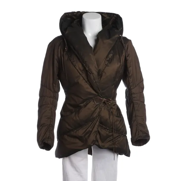 Down Puffer Jacket in Brown, Polyester, Ermanno Scervino