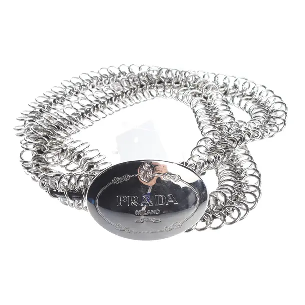 Cinture, in argento, Metallo (metallico, metallizzato), Prada
