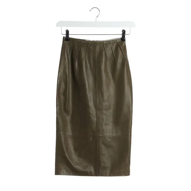 Skirt in Green, Leather, Rochas