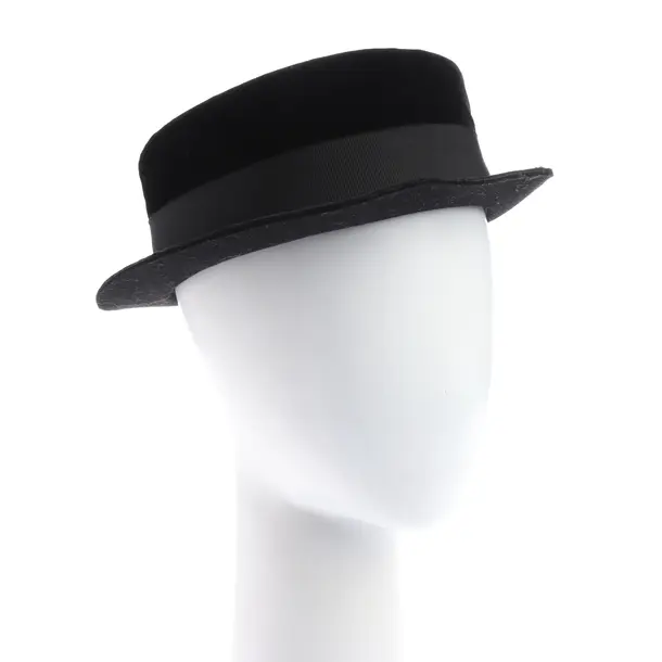 Hat, in Black, Cotton, Maison Michel