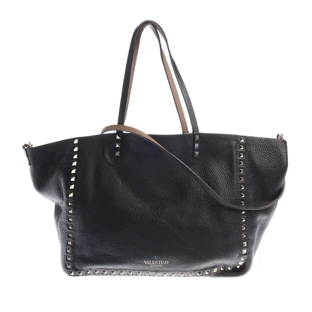 Shopper Bag in Black, Leather, Valentino