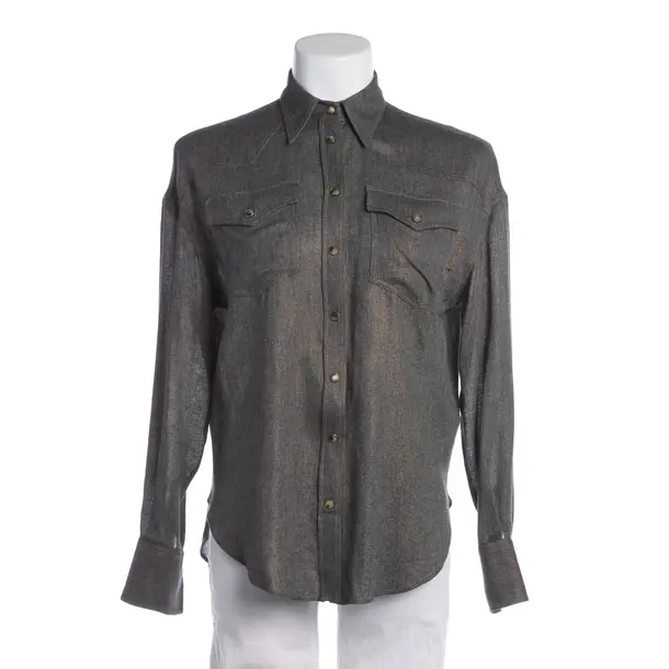Bluse in Grau, Viskose, Brunello Cucinelli