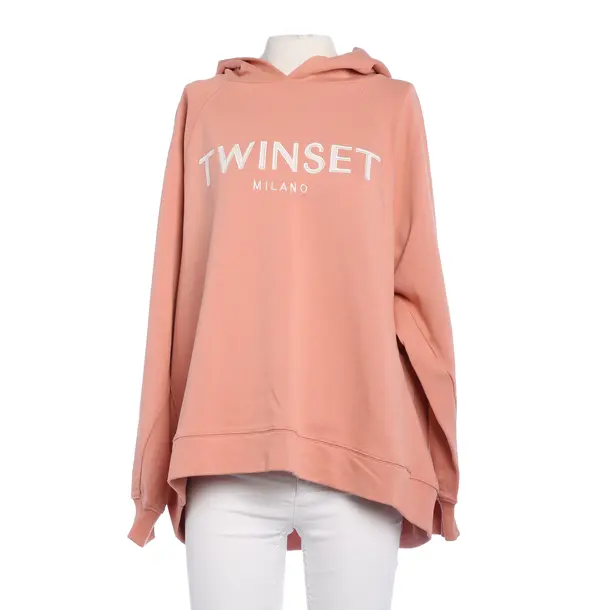 Hoodie in Orange, Cotton, Twin Set