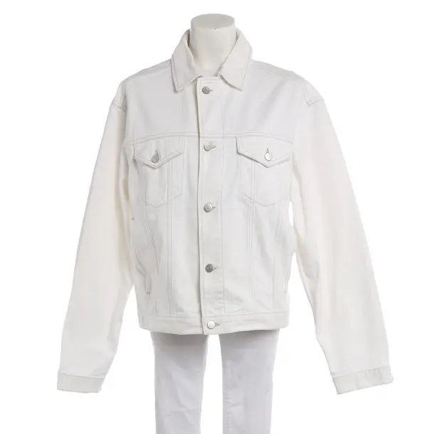 Denim Jacket in White, Cotton, Maison Martin Margiela