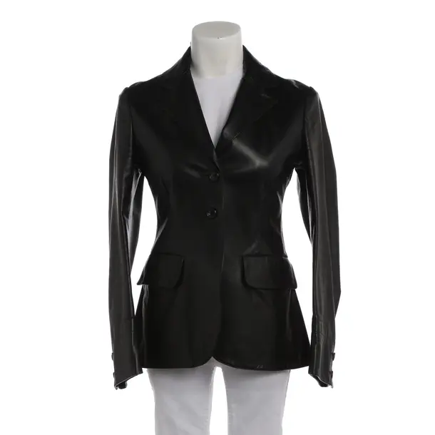 LeatherJacket in Black, Leather, Prada