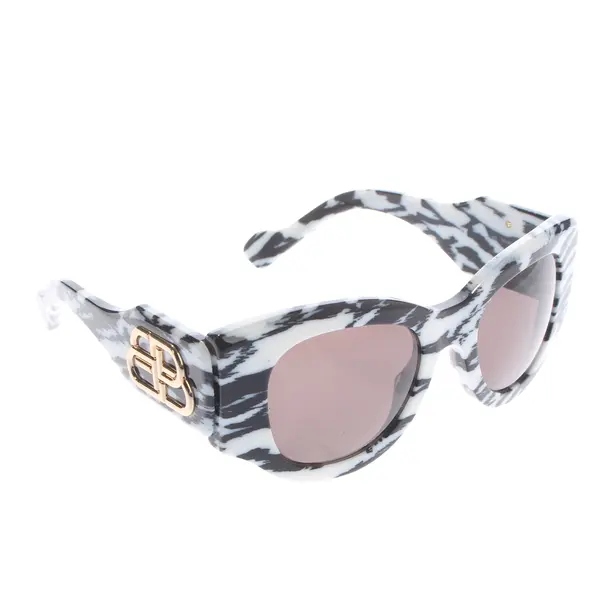 Sonnenbrille in Weiß, Kunststoff, Balenciaga