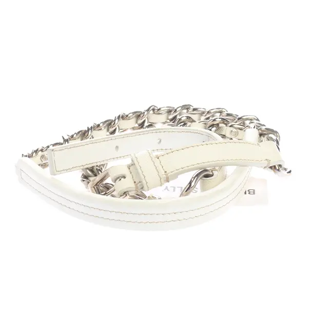 Belt in White, Leather, Prada