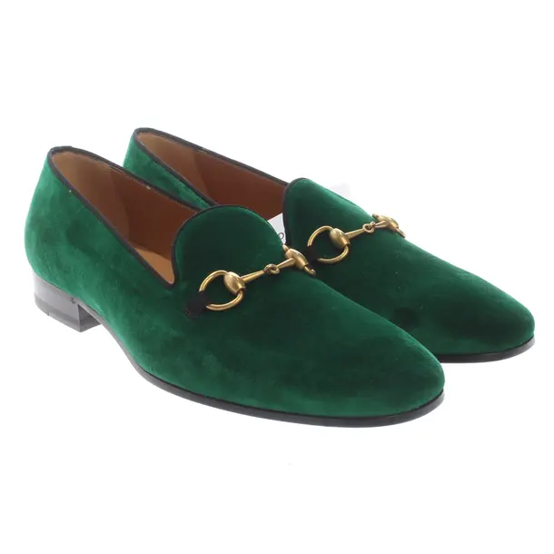 Loafers in Green, , Gucci