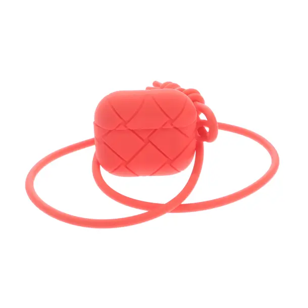 Airpod Case in Rot, Polyimid, Bottega Veneta