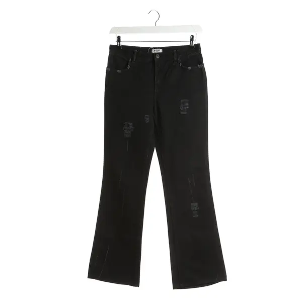 Straight Fit Jeans in Black, Cotton, Moschino