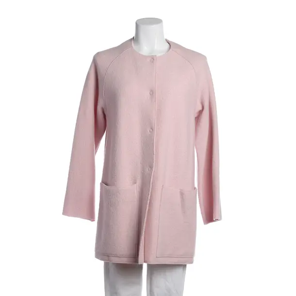 Mid-Season Coat in Pink, Wool, Harris Wharf London