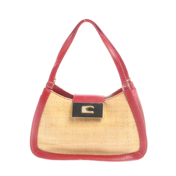 Handtasche, in Beige, Raffia, Coccinelle
