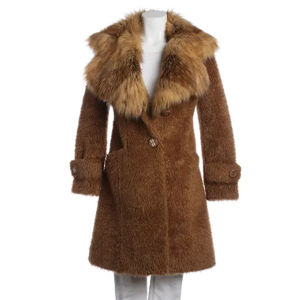 Winter Coat in Brown, Polyester, Elisabetta Franchi