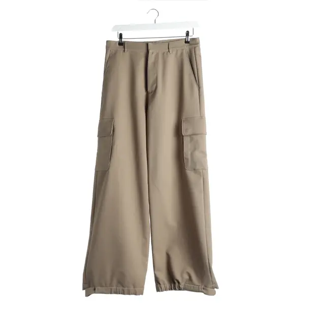 Hose in Grün, Polyester, Off-White