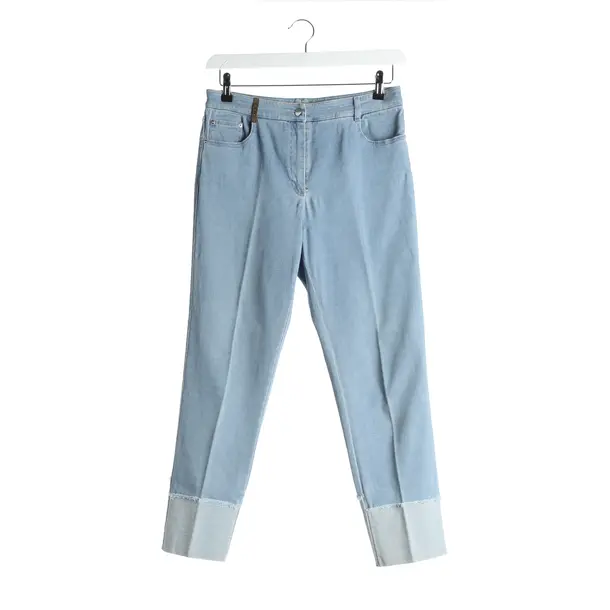 Straight Fit Jeans, in Light Blue, Cotton, Peserico