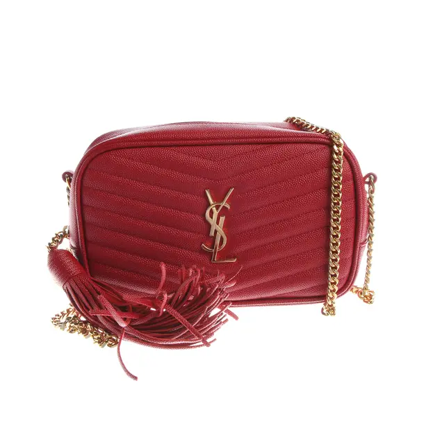 Evening Bag, in Red, Leather, Saint Laurent