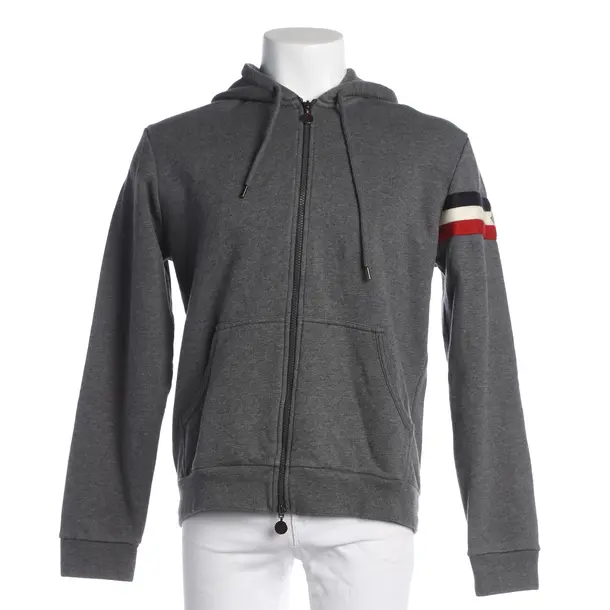 Zip-Up Hoodie, in Gray, Cotton, Moncler