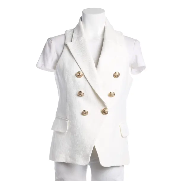 Vest, in Cream, Cotton, Balmain