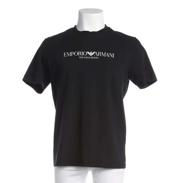 T-Shirt, in Schwarz, Baumwolle, Emporio Armani