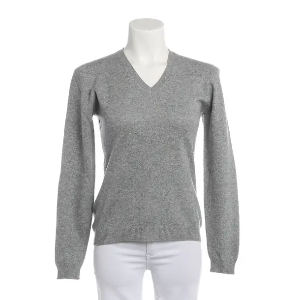 Pullover, in Hellgrau, Baumwolle, Gran Sasso