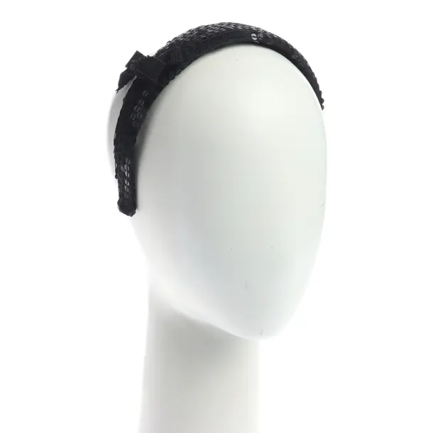 Headband, in Black, Polyester, Miu Miu