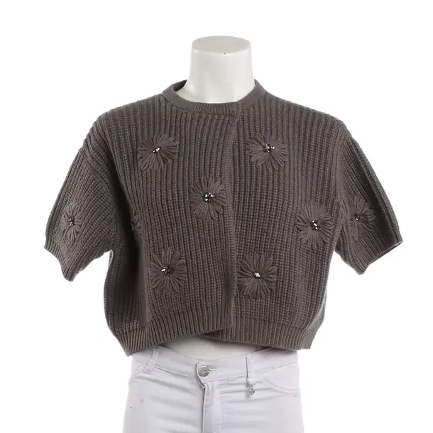 Strickjacke, in Grau, Kaschmir, Brunello Cucinelli