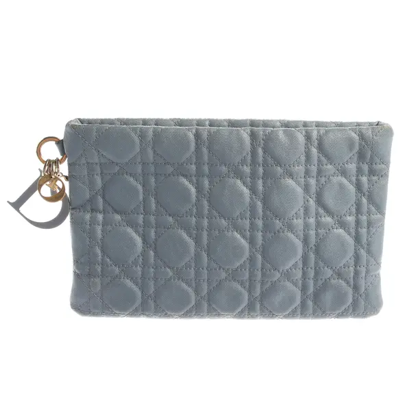 Clutch Bag, in Gray, Polyamide, Dior