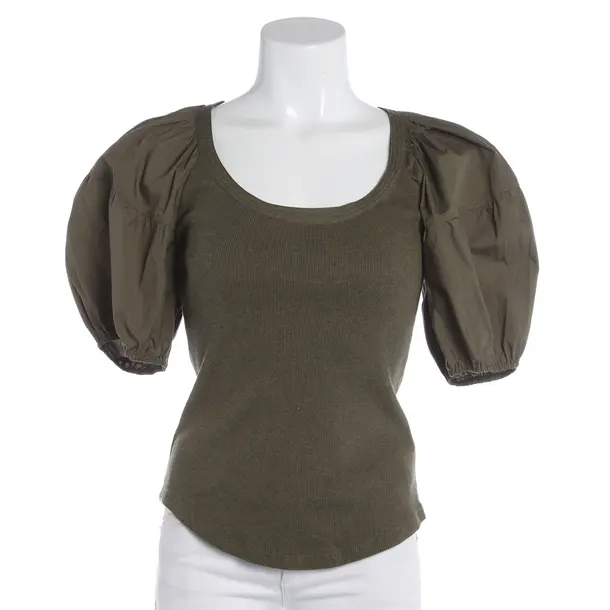 Shirt, in Olivgrün, Baumwolle, Ulla Johnson