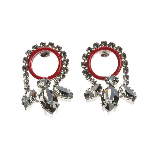 Ohrringe, in Silber, Metall (metallisch, metallisiert), Dior