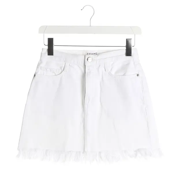 Skirt, in White, Cotton, Frame