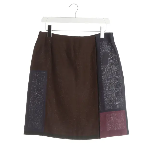 Rock, in Dunkelbraun, Leinen, Etro