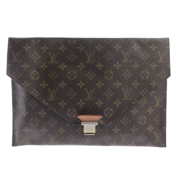 Clutch, in Braun, Canvas, Louis Vuitton