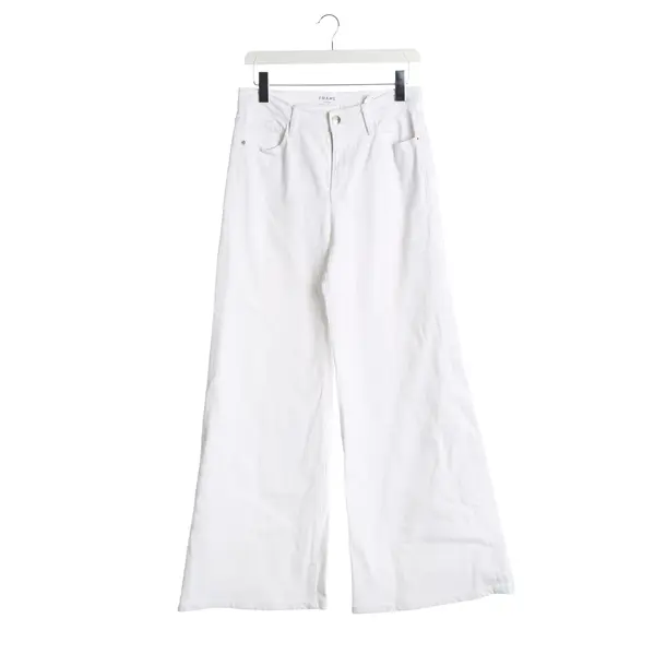 Flared Jeans, in White, Cotton, Frame