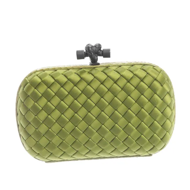 Clutch Bag, in Green, Polyester, Bottega Veneta