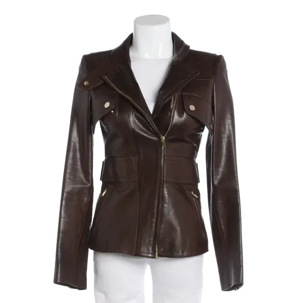 LeatherJacket, in Brown, Leather, Gucci