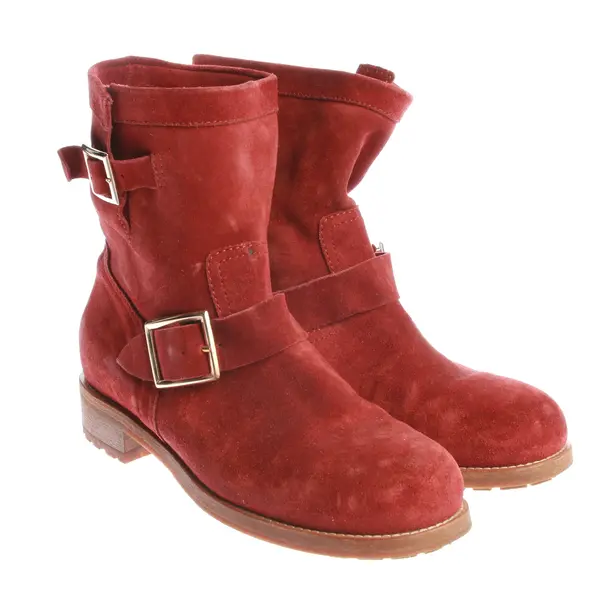 Stiefeletten, in Rot, Jimmy Choo