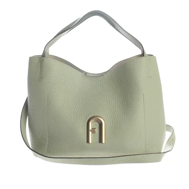 Schultertasche, in Hellgrün, Leder, Furla