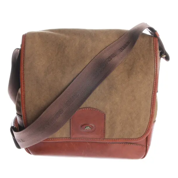 Schultertasche, in Hellbraun, Baumwolle, The Bridge