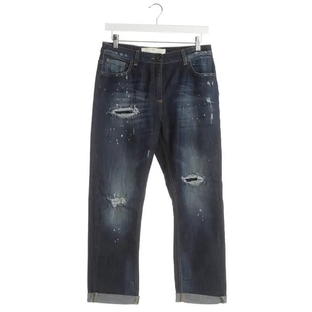 Straight Fit Jeans, in Navy, Cotton, Elisabetta Franchi